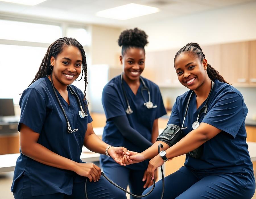 Physical Therapy Aide training with real equipment